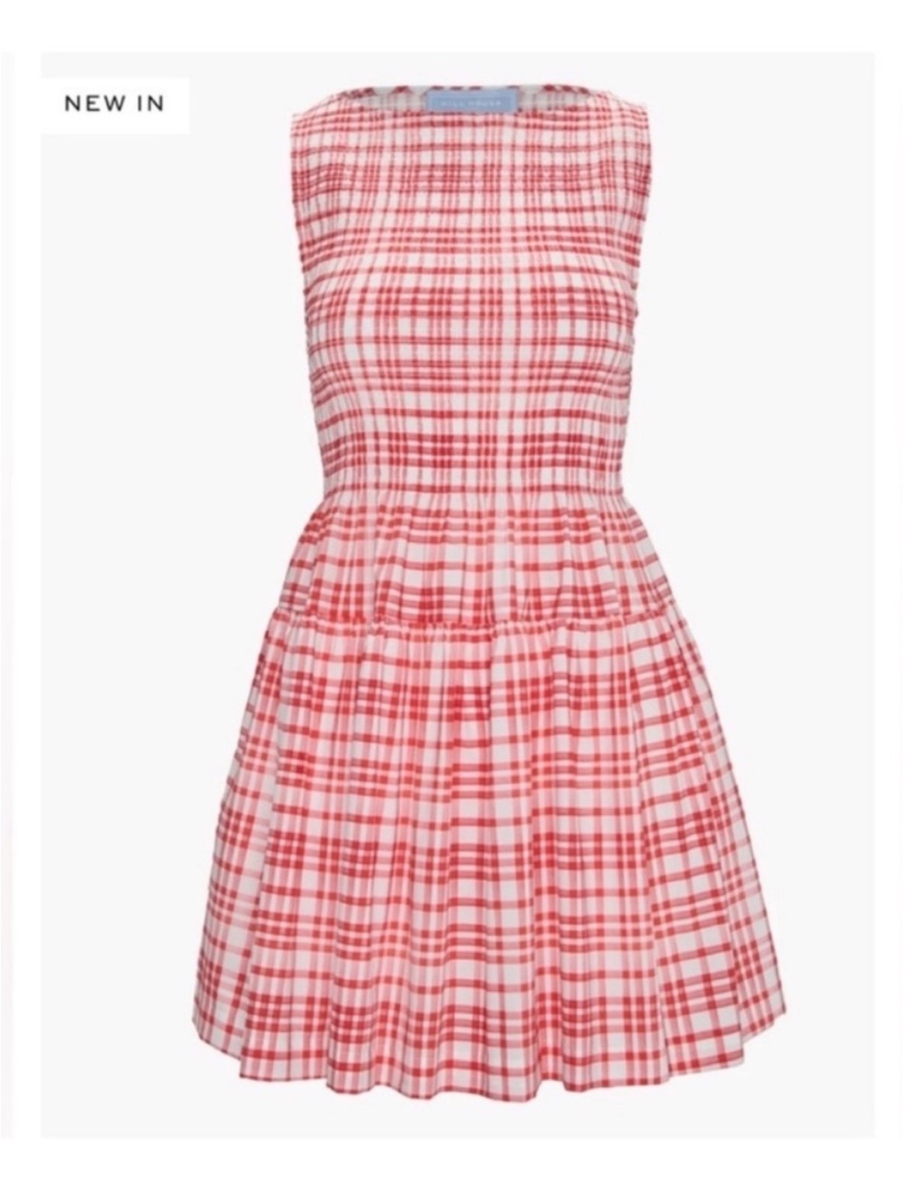NEW Hill House Cosima Mini nap dress. Watercolor Gingham - Cherry. S. NWT - Picture 2 of 7